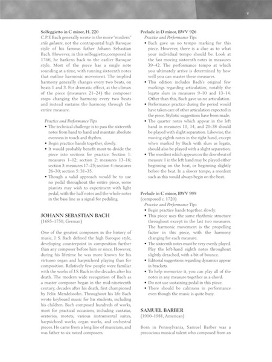 Baroque to Modern: Intermediate Level Piano Solo scores gallery preview page 5