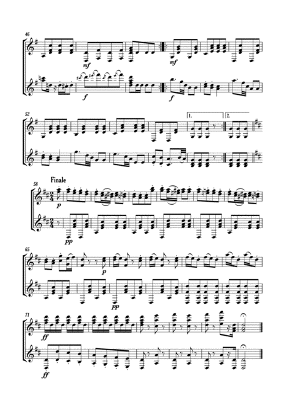 Wiener-Kreuzer-Polka Classical Guitar scores gallery preview page 4