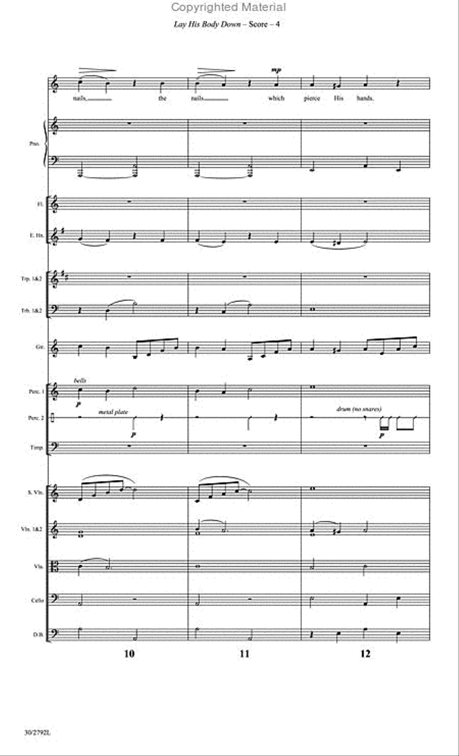 Lay His Body Down - Orchestral Score and CD with Printable Parts Choir scores gallery preview page 5