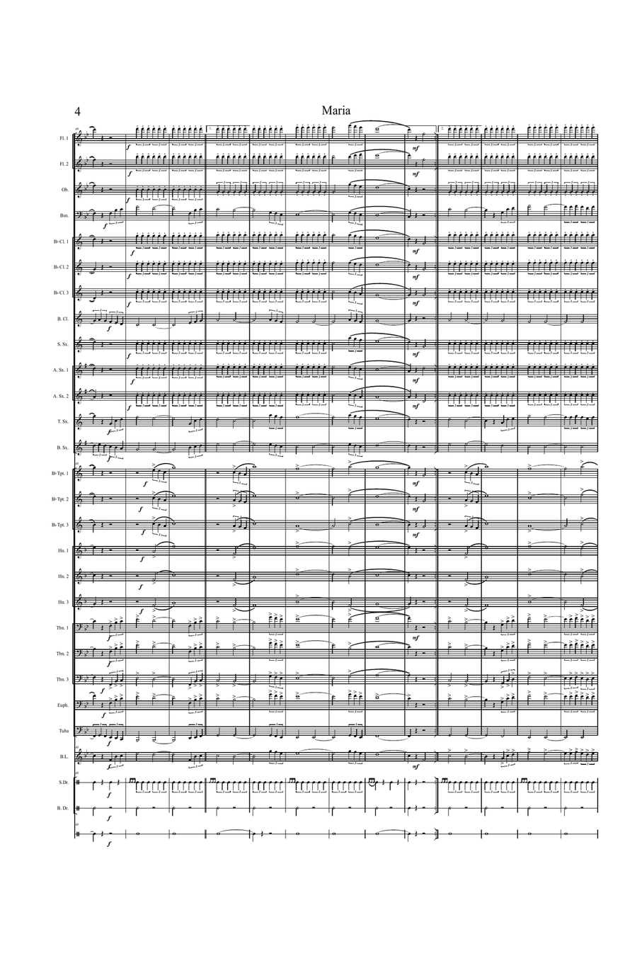 Maria Maria Marching Band scores gallery preview page 5