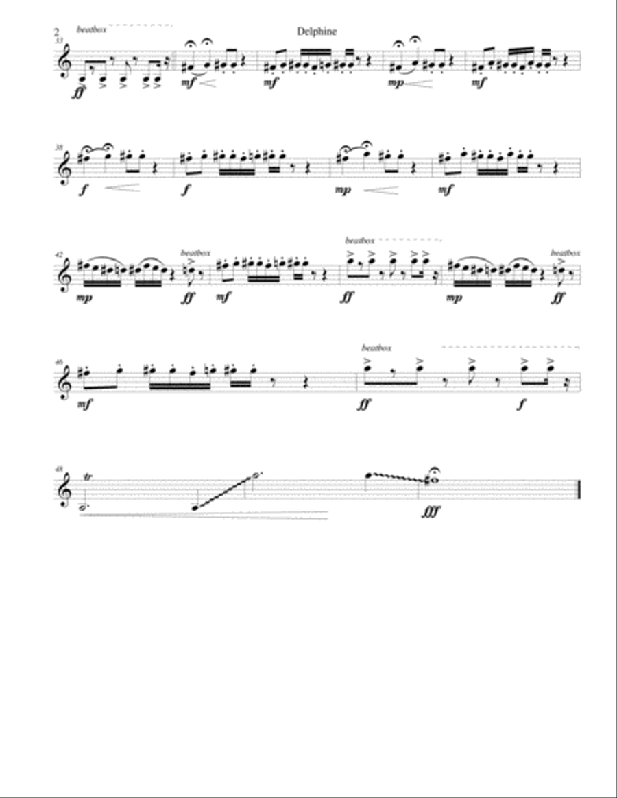 Delphine - all 5 versions for clarinets Clarinet Solo scores gallery preview page 2