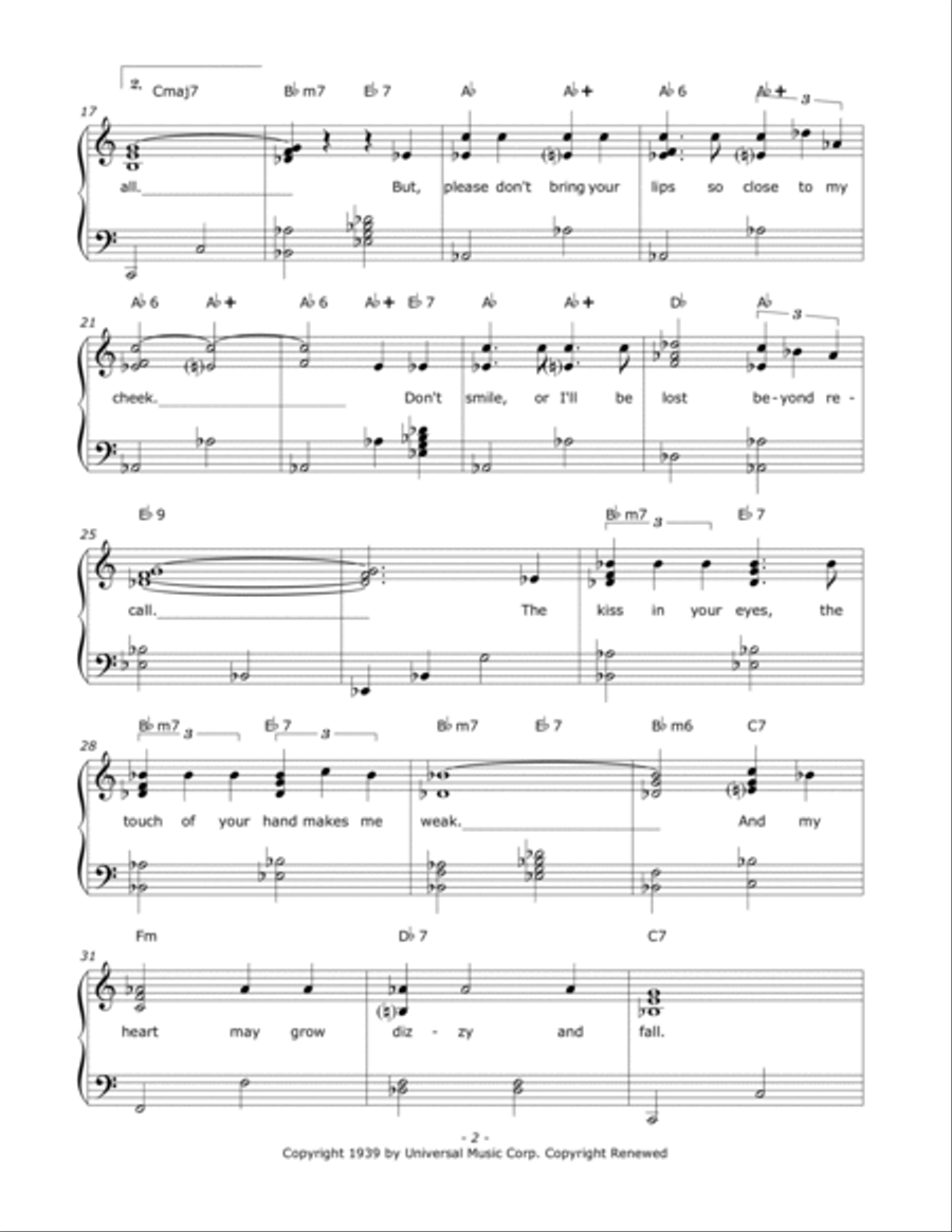 All Or Nothing At All Voice scores gallery preview page 2
