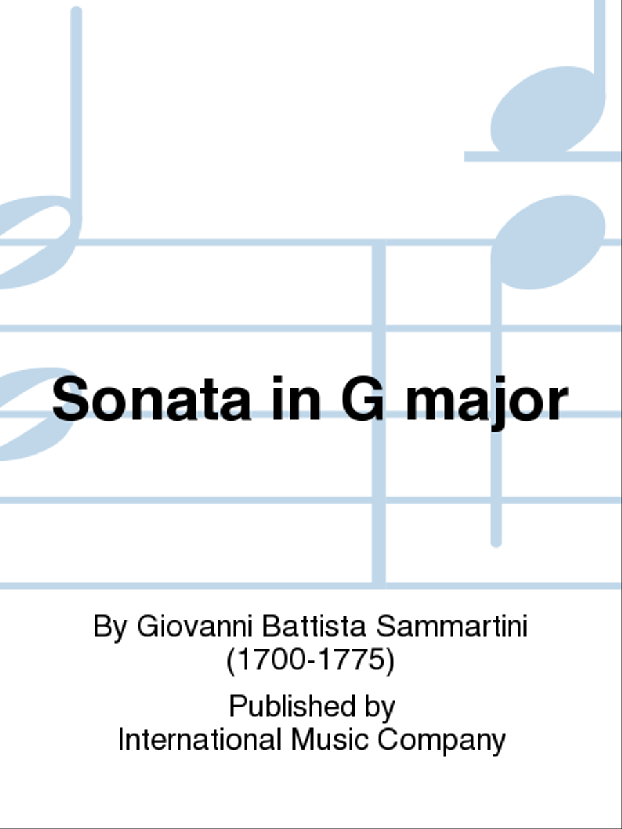 Sonata In G Major Piano Accompaniment scores gallery preview page 1