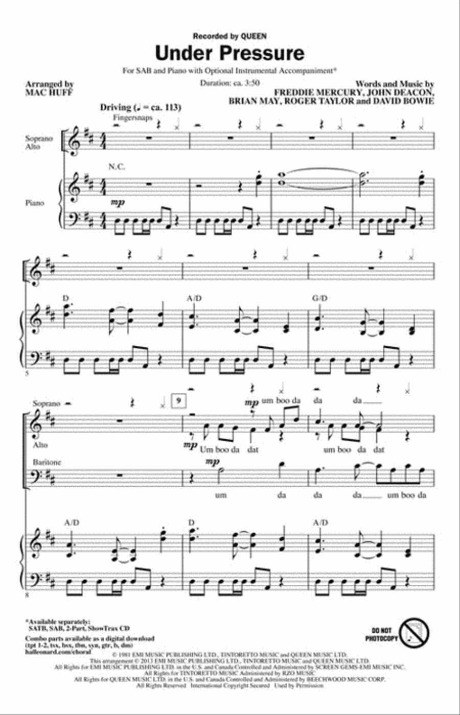 Under Pressure 3-Part scores gallery preview page 2