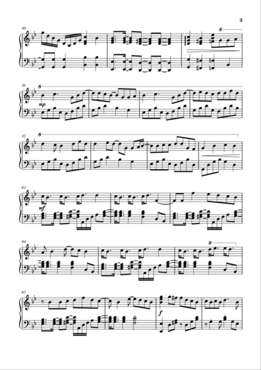 Night Dancer Piano Solo scores gallery preview page 3