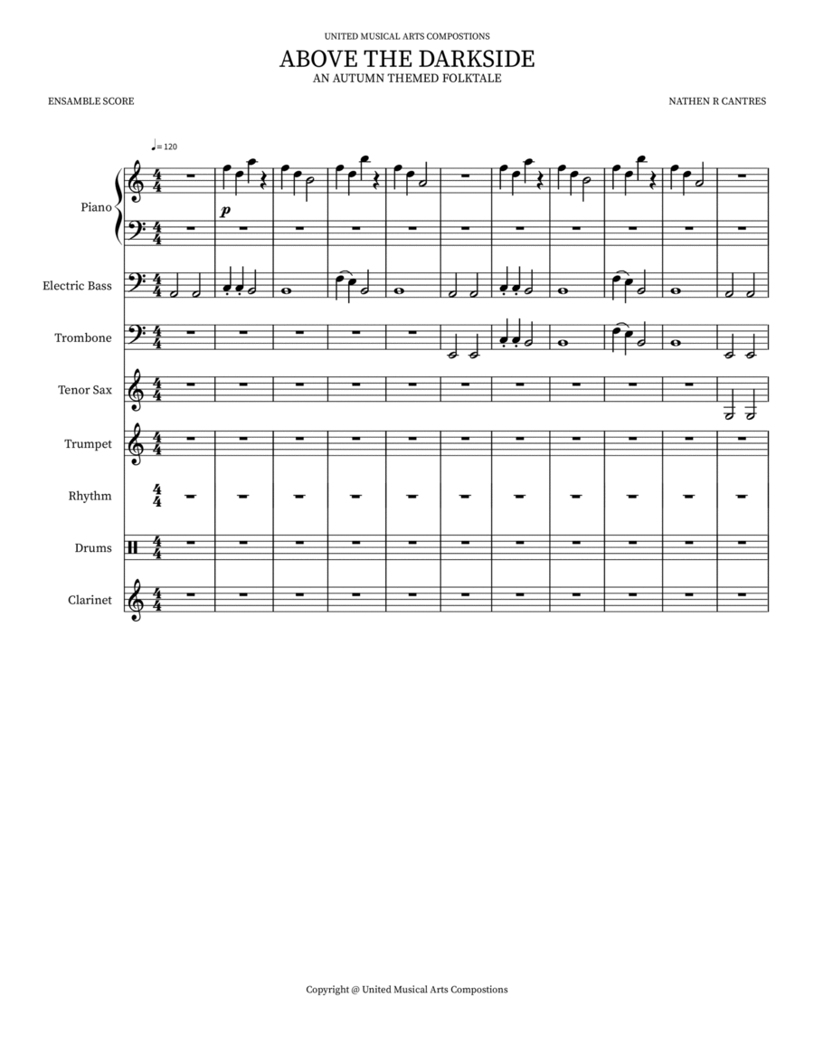 Above The Darkness Concert Band scores gallery preview page 1