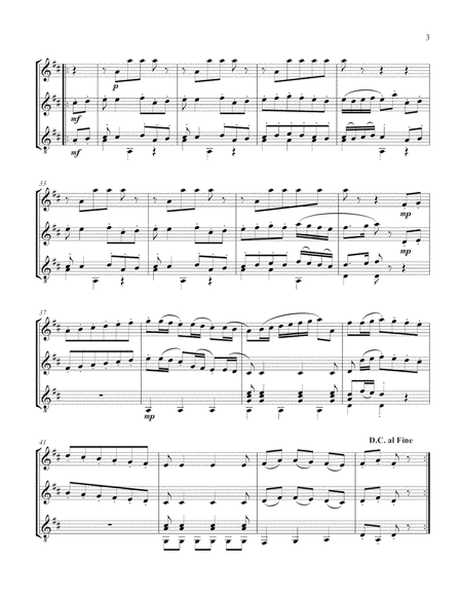 Minuet, Op. 11 (13), No. 5 (Flute, Oboe and Guitar) - Score and Parts image number null