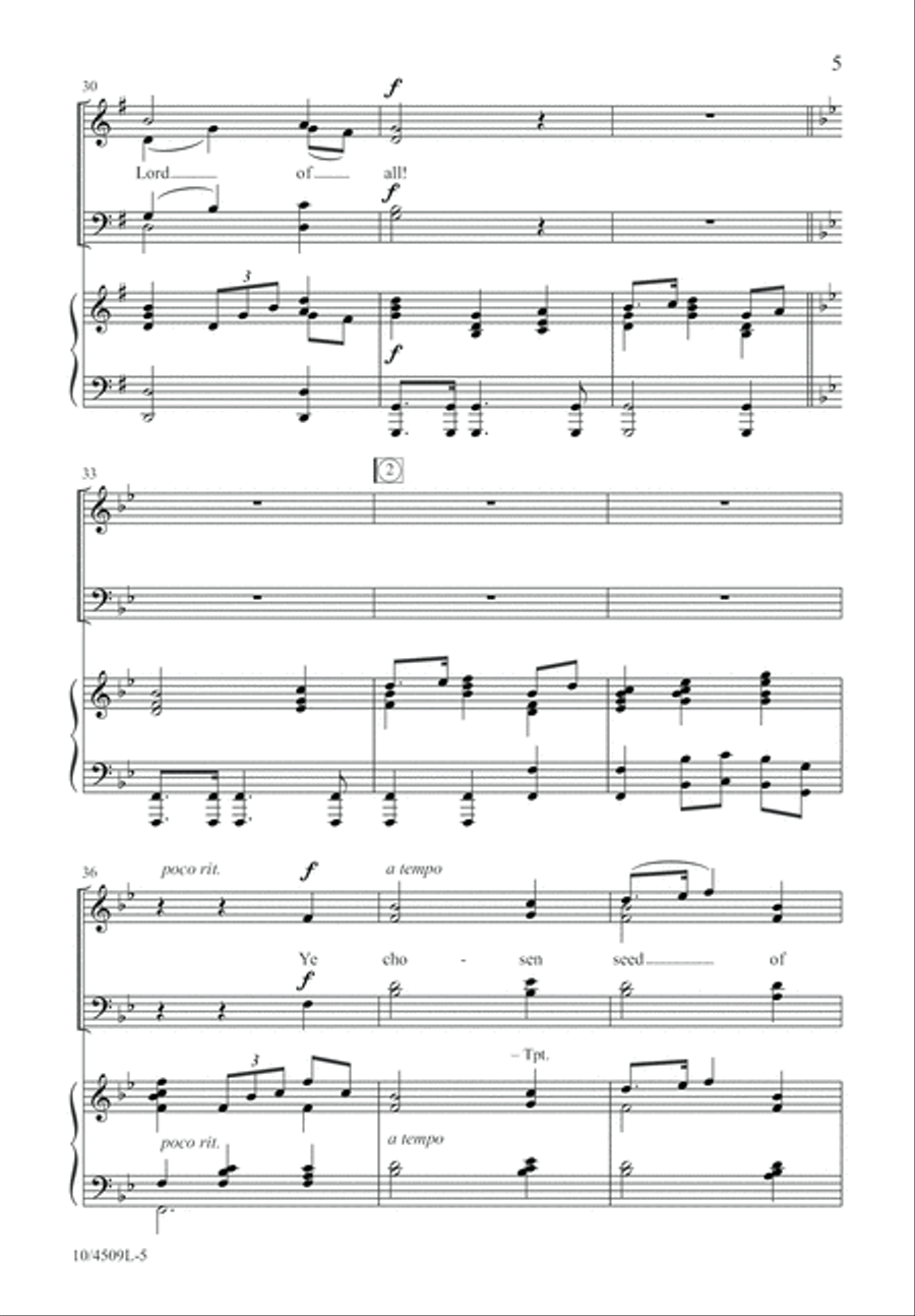 Crown Him Lord of All! 4-Part scores gallery preview page 6