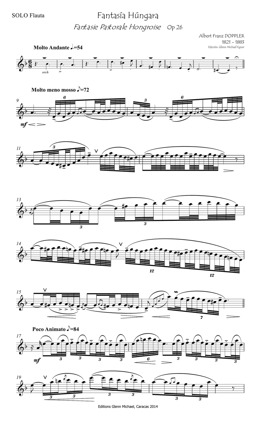 Hungarian Fantasy for flute Flute Solo scores gallery preview page 2