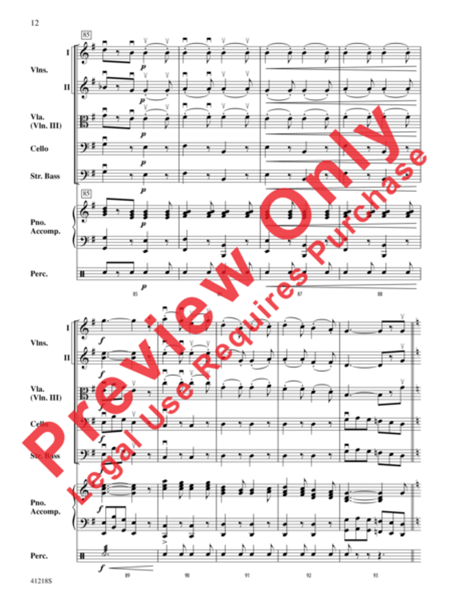 Funiculì, Funiculà String Orchestra scores gallery preview page 13