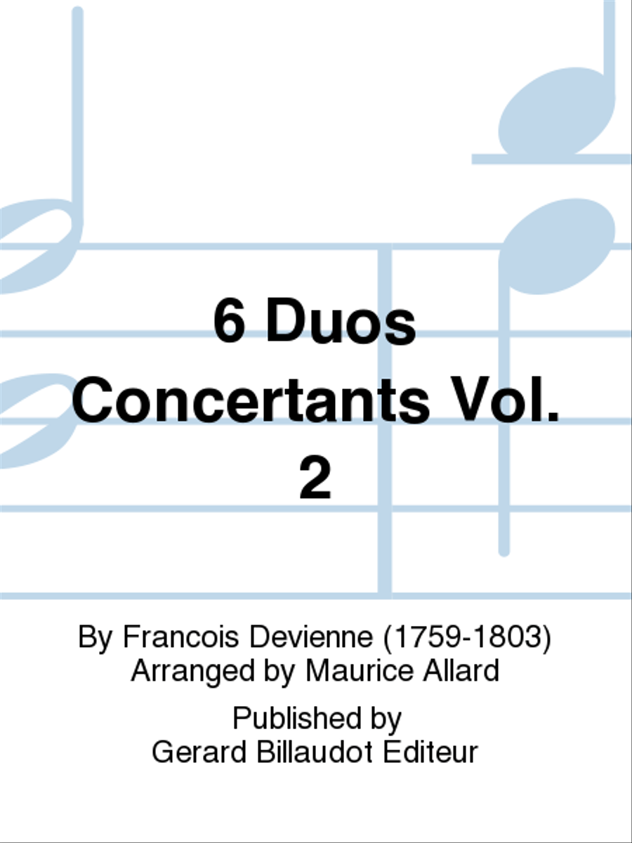 6 Duos Concertants Vol. 2 Woodwind Duet scores gallery preview page 1