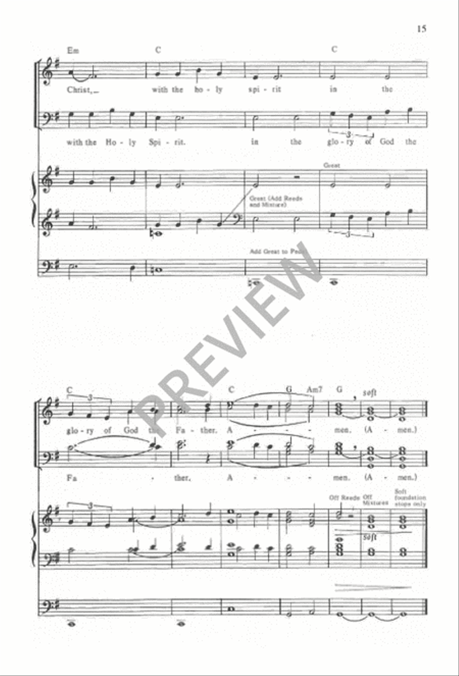 Mass for the King of Glory 4-Part scores gallery preview page 17