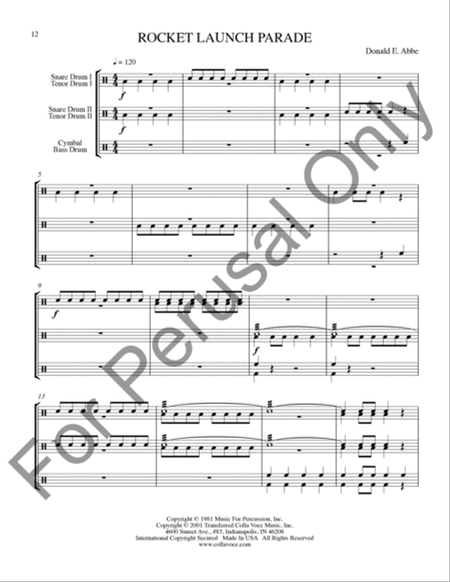 Ten Elementary Percussion Ensembles Percussion Ensemble scores gallery preview page 13