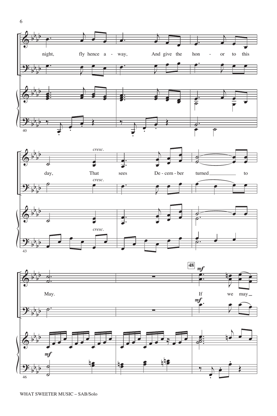 What Sweeter Music What Sweeter Music 3-Part scores gallery preview page 5