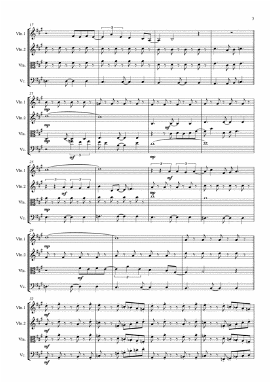 God Only Knows String Quartet scores gallery preview page 3
