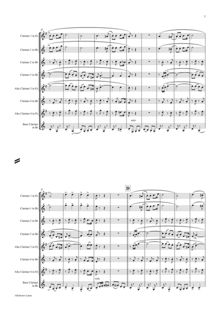 Allerbester Laune - German Polka Octoberfest - Clarinet Quintet - Bb