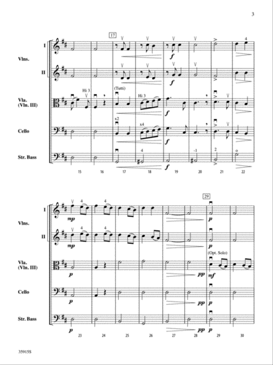 Songs My Mother Taught Me (from Gypsy Songs) String Orchestra scores gallery preview page 3
