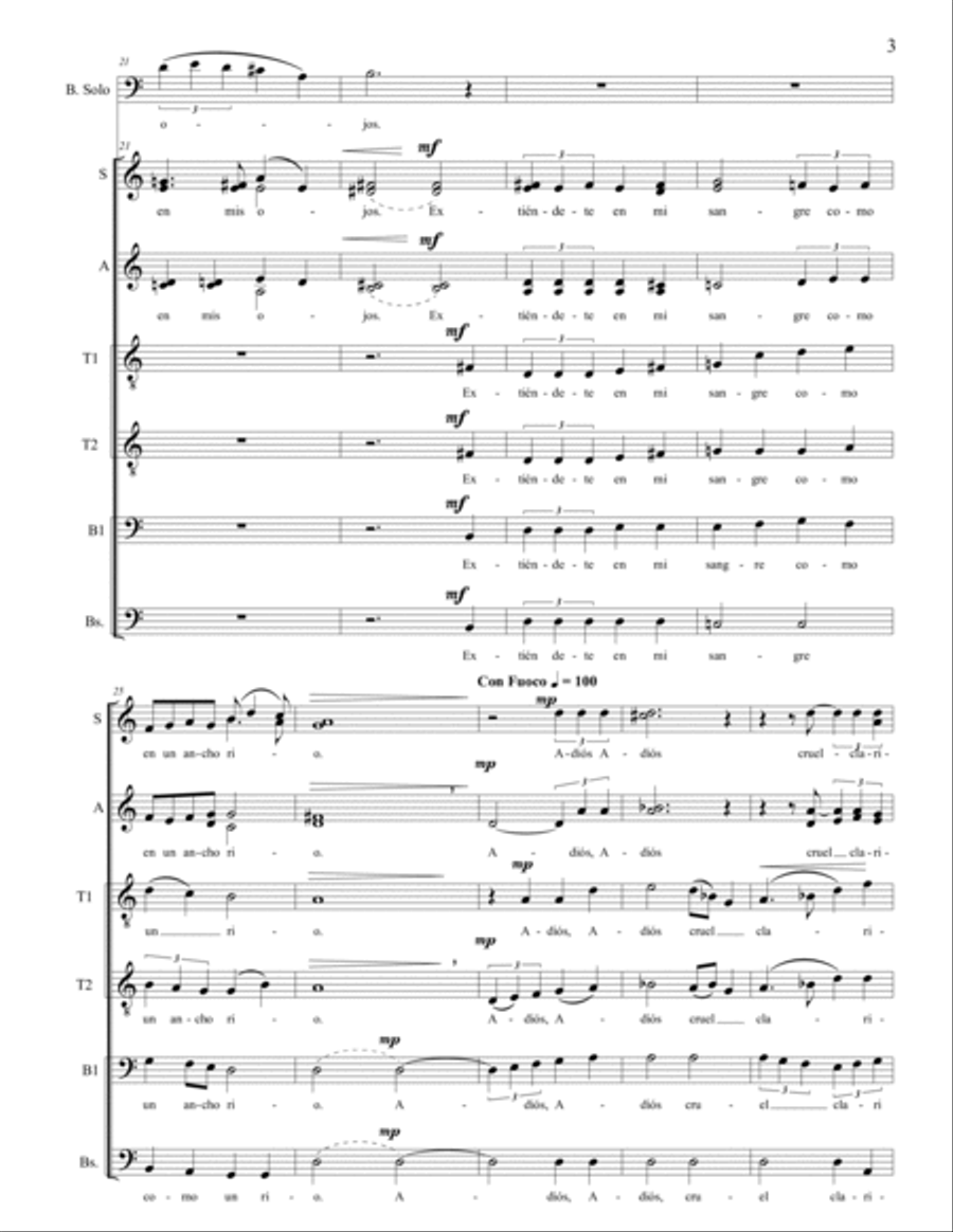 Soneto LXXXII 4-Part scores gallery preview page 5