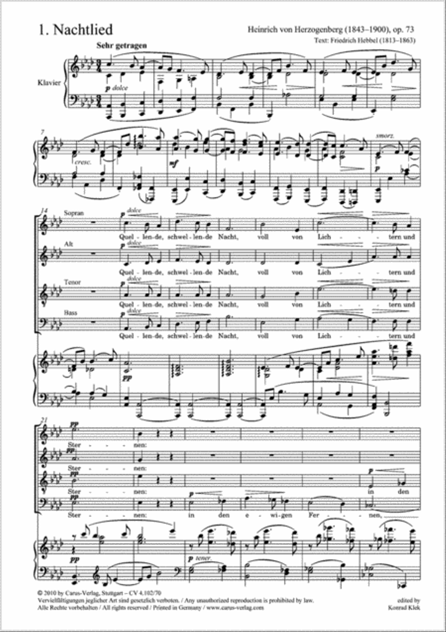 Drei Gesange op. 73