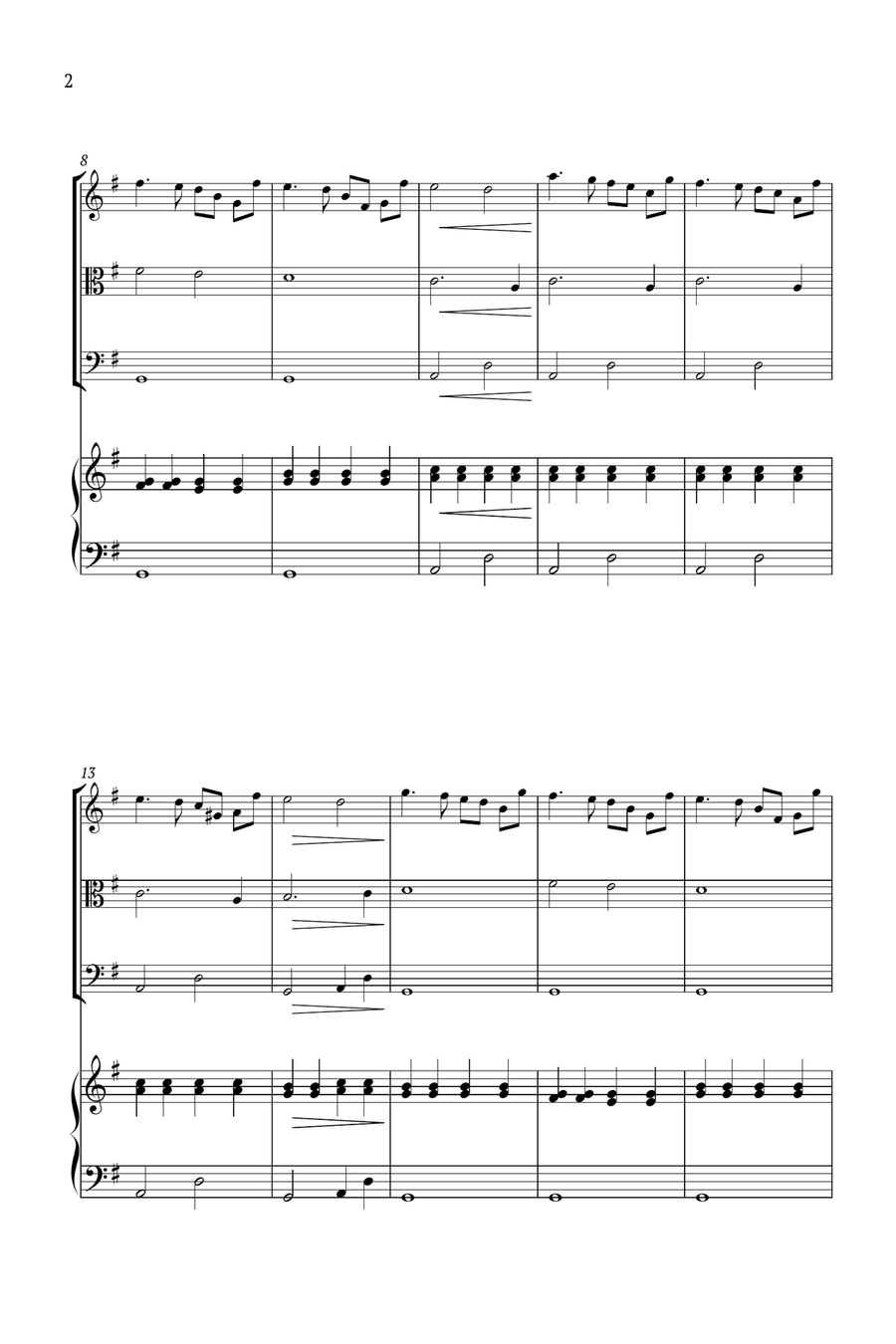 La Vie En Rose Piano Quartet scores gallery preview page 2