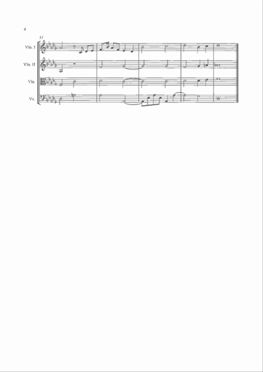 Danny Boy (Londonderry Air) String Quartet scores gallery preview page 5