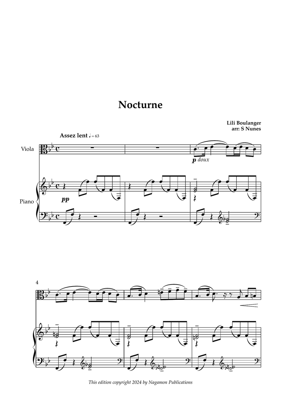 Nocturne Viola scores gallery preview page 3