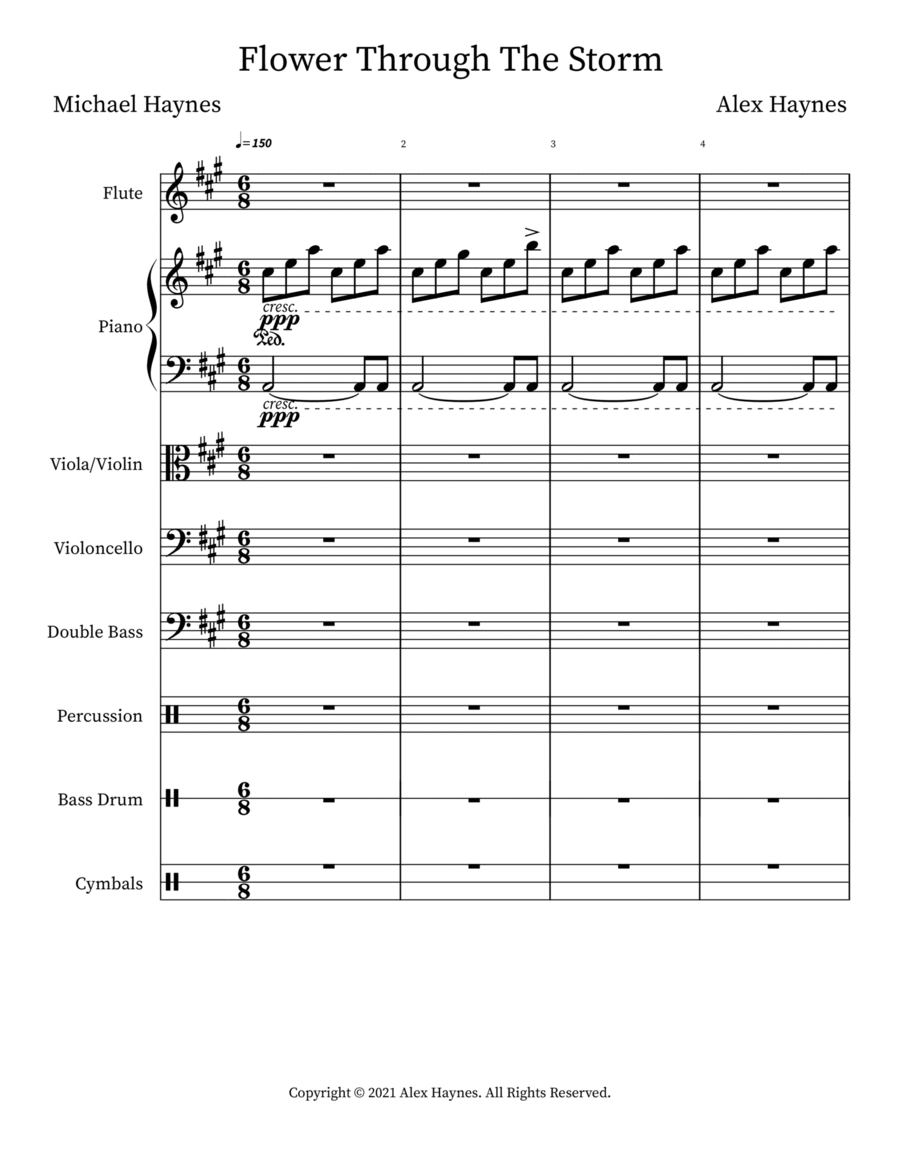 Flower Through The Storm Orchestra scores gallery preview page 1