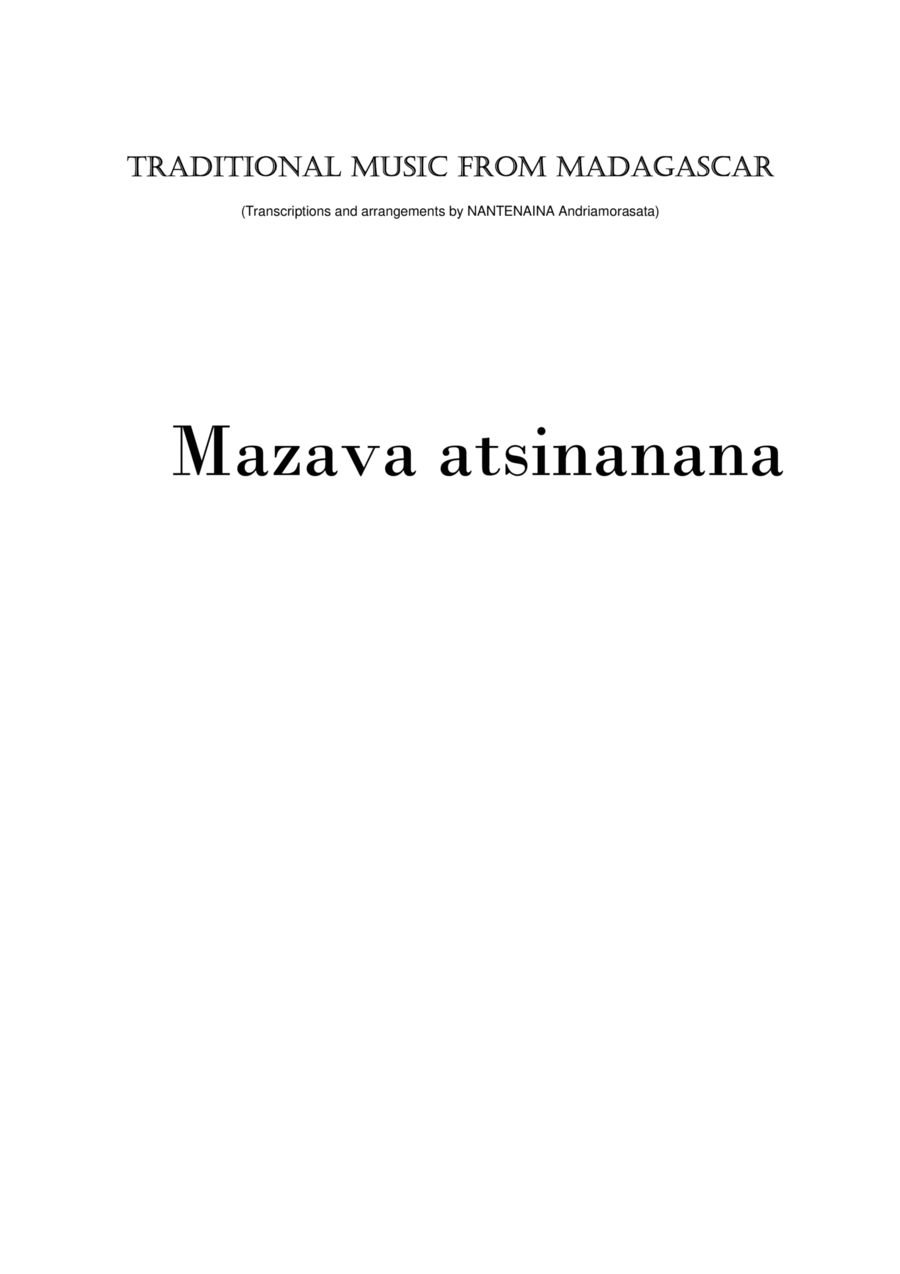 MAZAVA ATSINANANA Concert Band scores gallery preview page 1