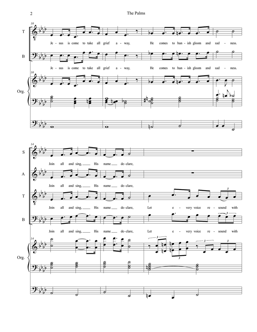 The Palms (SATB) The Palms (SATB) 4-Part scores gallery preview page 2