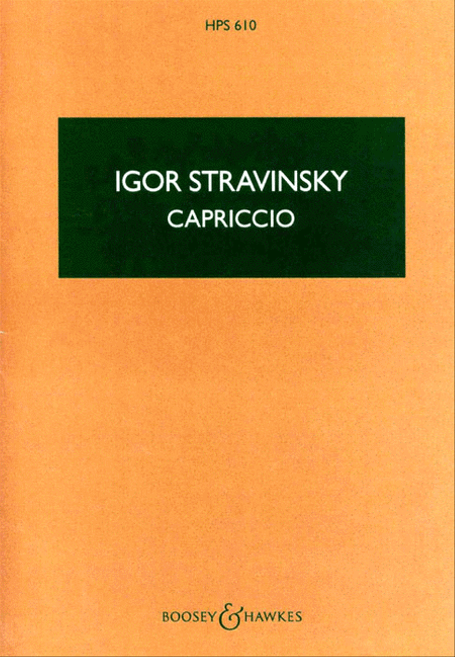 Capriccio (Revised 1949) Orchestra scores gallery preview page 1