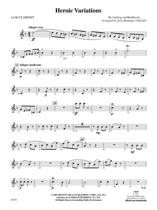 Heroic Variations: 1st B-flat Clarinet