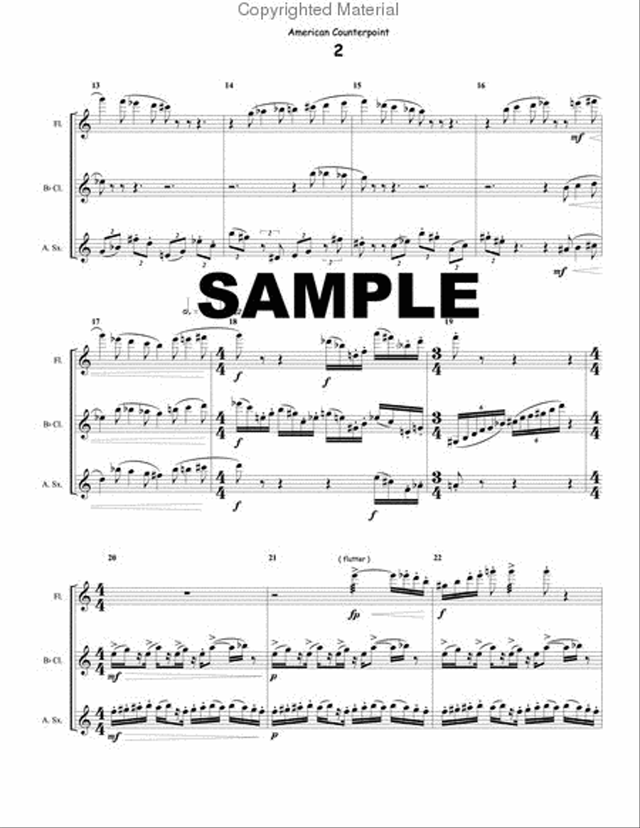 American Counterpoint American Counterpoint B-Flat Clarinet scores gallery preview page 3