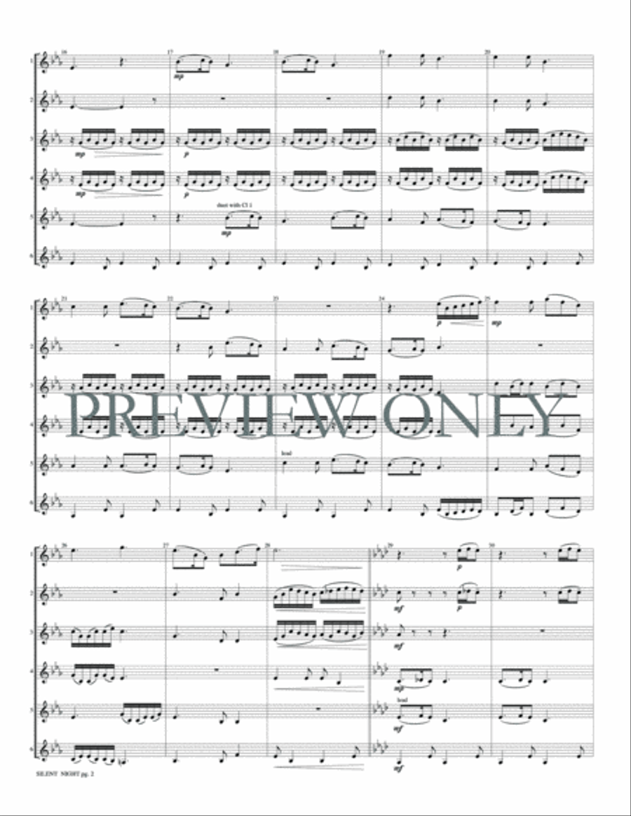 Silent Night Small Ensemble scores gallery preview page 4