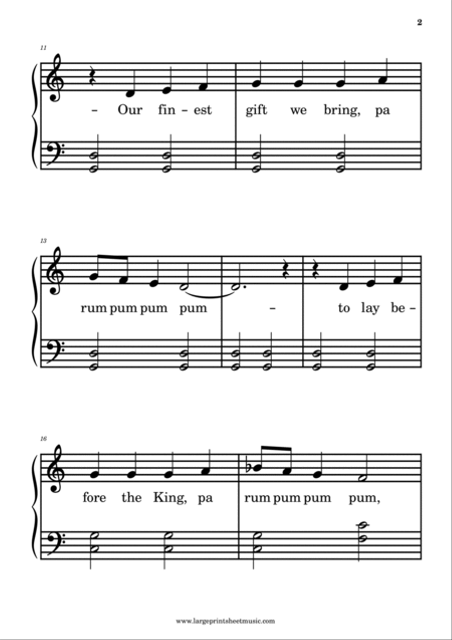The Little Drummer Boy The Little Drummer Boy Easy Piano scores gallery preview page 2