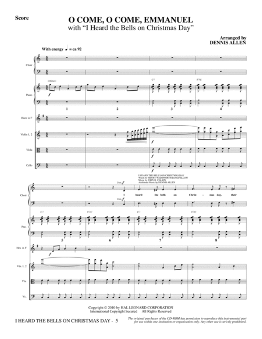 I Heard The Bells On Christmas Day (Celebrating Peace On Earth) - Full Score Choir scores gallery preview page 5