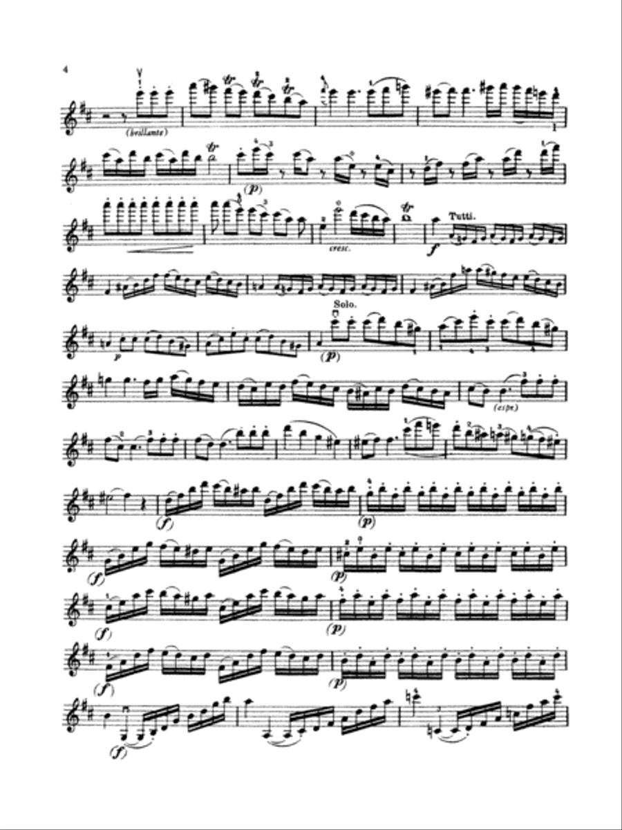 Mozart: Violin Concerto No. 4 in D Major, K. 218 Violin Solo scores gallery preview page 4