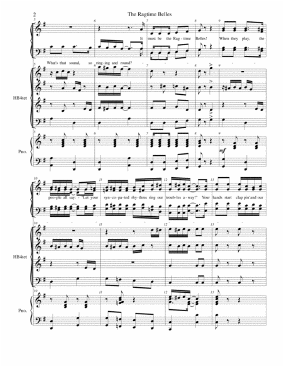 The Ragtime Belles - score 4-Part scores gallery preview page 2
