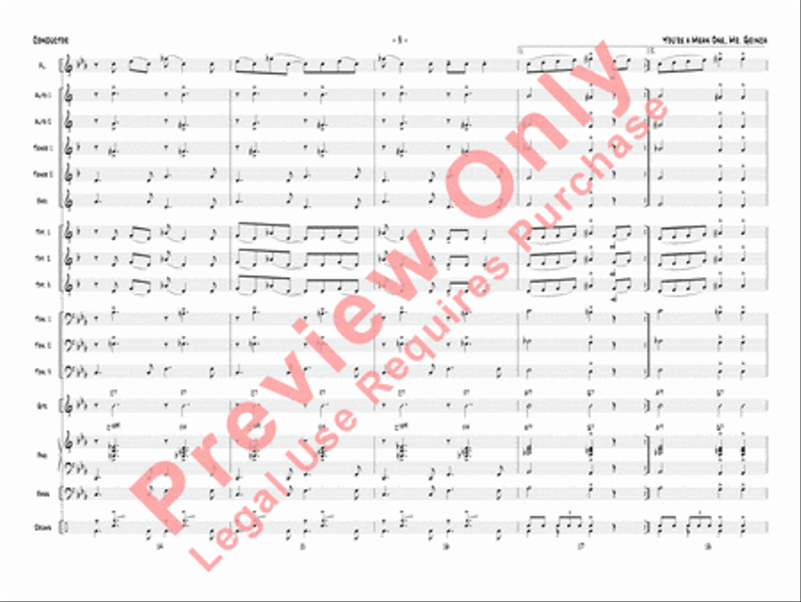 You're a Mean One, Mr. Grinch Jazz Ensemble scores gallery preview page 6