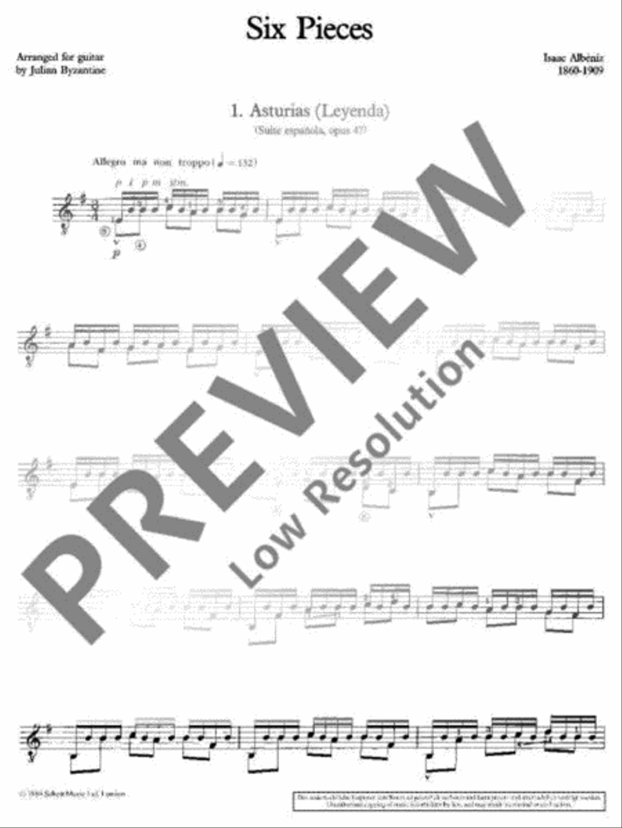 Six Pieces Classical Guitar scores gallery preview page 4