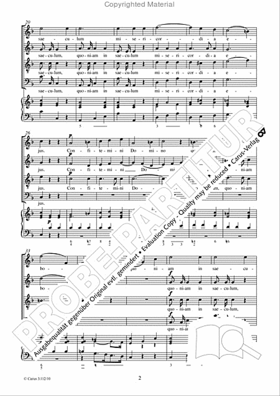 Alleluja. Confitemini Domino 4-Part scores gallery preview page 3