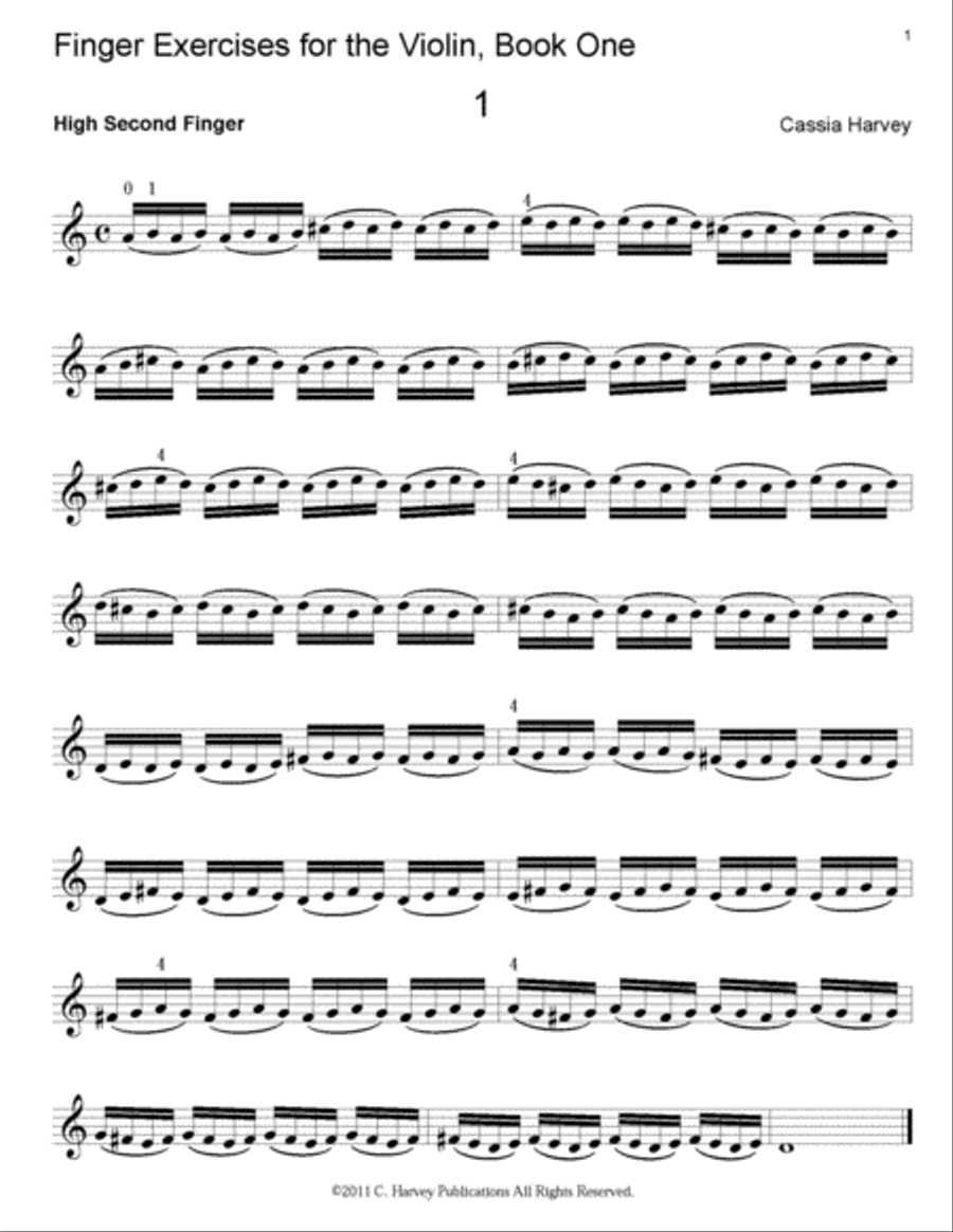 Finger Exercises for the Violin, Book One Violin scores gallery preview page 2