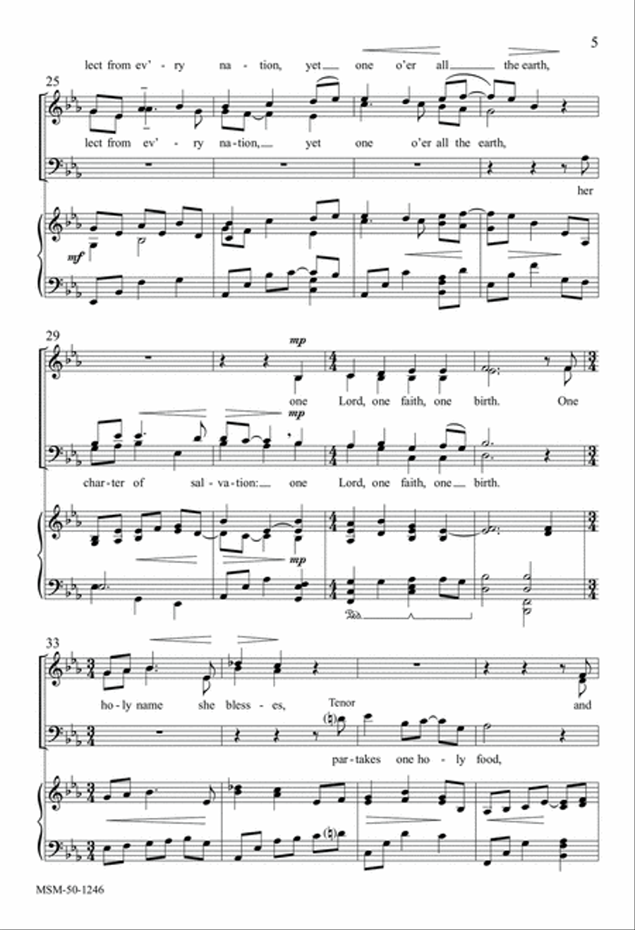 The Church's One Foundation 4-Part scores gallery preview page 5