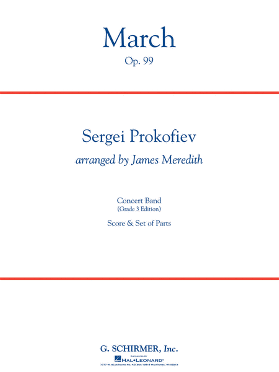 March, Op. 99 Concert Band scores gallery preview page 1
