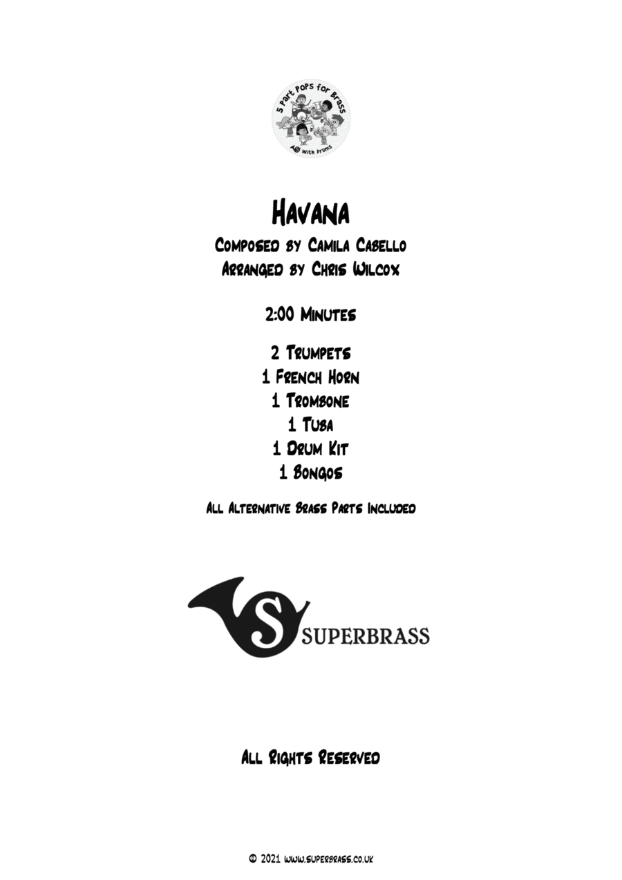 Havana Euphonium scores gallery preview page 1