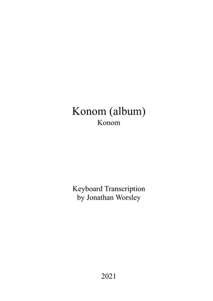 Konom (Keyboards Transcription) - Score Only image number null