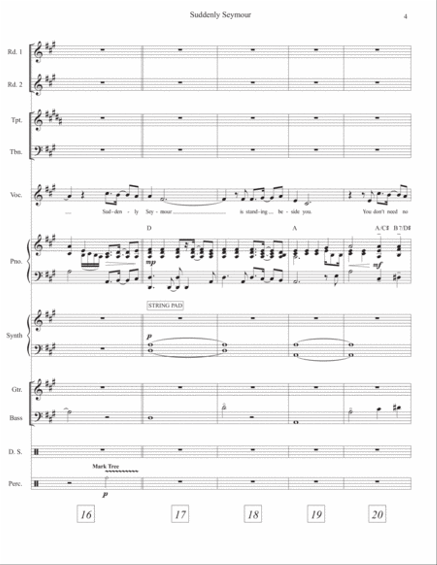 Suddenly Seymour - Score Only Large Ensemble scores gallery preview page 5