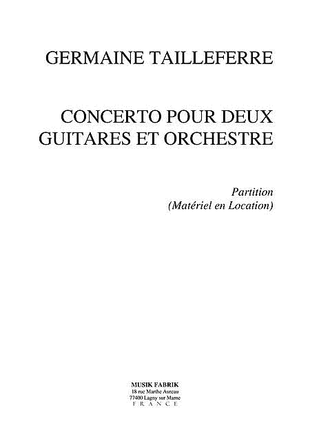 Concerto for 2 guitars and Orchestra