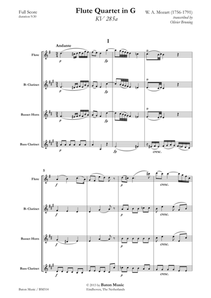 Flute Quartet in G major