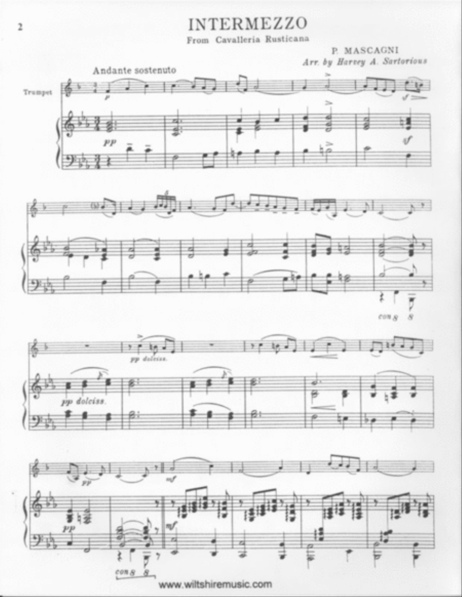 Intermezzo Intermezzo Trumpet Solo scores gallery preview page 1