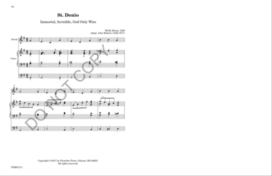 Twenty-five Organ Accompniments for Unison Hymn Singing Unison Choir scores gallery preview page 37